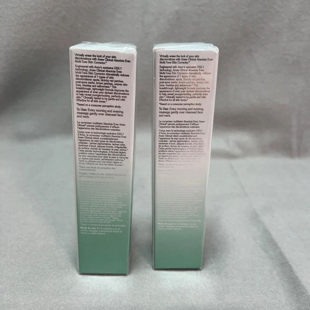 Avon Anew Clinical Absolute‎ Even Multi-Tone Skin Corrector DSX-7 1oz Lot of 2